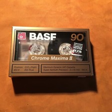1 x BASF CHROME MAXIMA II 90 Cassette,IEC II/High Position,neu in OVP-Folie,1989, usado comprar usado  Enviando para Brazil