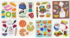 Usado, Avental vintage Sandylion pizza churrasco torta milho comida folha adesivos - você escolhe comprar usado  Enviando para Brazil
