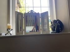 Wooden trifold mirror for sale  BONNYBRIDGE