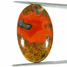 Używany, 15,80 Cts Pietra Preziosa Cabochon Ovale In Agata Seam Naturale Del Marocco na sprzedaż Używany, 15,80 Cts Pietra Preziosa Cabochon Ovale In Agata Seam Naturale Del Marocco na sprzedaż  Wysyłka do Poland