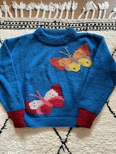 Maglione vintage blu usato  Messina