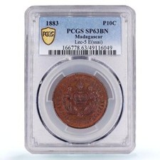 Madagaskar centimes ranavalona d'occasion  Paris IX