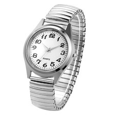 Relógio de pulso masculino feminino casal pulseira elástica de aço inoxidável quartzo fácil de ler comprar usado  Enviando para Brazil