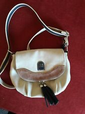Handtasche umhängetasche crem gebraucht kaufen  Bernsdorf