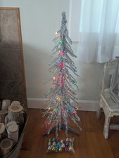 Silver tinsel christmas for sale  Chapin