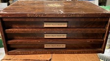 Vintage BULOVA - REPAIR MASTER Gabinete de Relojoeiro Metal 3 Gavetas Estojo COMPLETO comprar usado  Enviando para Brazil