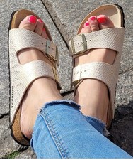 Birkenstock arizona shiny gebraucht kaufen  Kiel