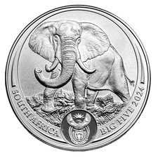 Sudáfrica 2024 1 oz plata Big Five Elephant BU segunda mano  Embacar hacia Mexico