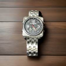 Relógio masculino Zoo York analógico e digital pulseira de aço inoxidável  comprar usado  Enviando para Brazil