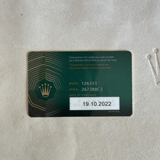 Autêntico cartão Rolex Datejust 126333, usado comprar usado  Enviando para Brazil