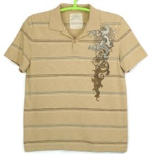 Camisa polo Aeropostale Compagnie Generale tamanho G grande bege marrom listrada bronzeada comprar usado  Enviando para Brazil