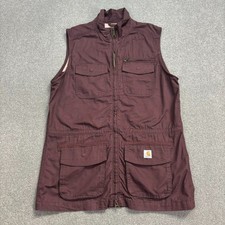 Jaqueta Carhartt Feminina Pequena Lona Vermelha Forrada Leve Colete Casaco Senhora comprar usado  Enviando para Brazil