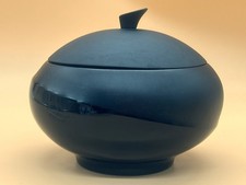 Usado, Tigela de açúcar Wedgwood Pottery Black Basalt forma lunar design 225 coberta. comprar usado  Enviando para Brazil