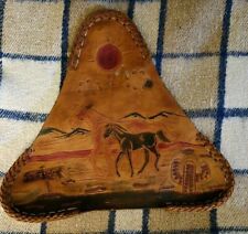 leather tooled hand stool for sale  Long Beach