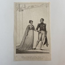 Gravura antiga de casamento real – Princesa Charlotte e Príncipe Leopoldo comprar usado  Enviando para Brazil