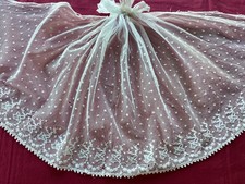Usado, Tulle brodé décor paniers et plumetis, ancien jabot ou voilette comprar usado Usado, Tulle brodé décor paniers et plumetis, ancien jabot ou voilette comprar usado  Enviando para Brazil
