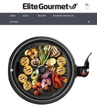 Elite Gourmet EMG6505G 12" churrasqueira elétrica interna sem fumaça com tampa de vidro comprar usado  Enviando para Brazil