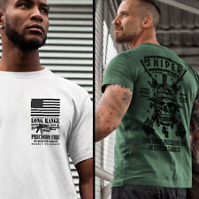 Camiseta Sniper Militar Infantaria Scout Operador Tático Atirador Atirador Não Corra comprar usado  Enviando para Brazil