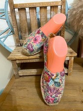 Sapatos femininos Biarritz espadrille floral tecido sola de corda Espanha tamanho 8 comprar usado  Enviando para Brazil