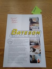Bateson trailer sales for sale  WHITCHURCH