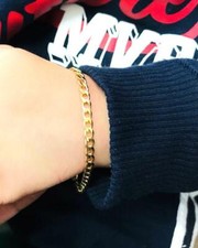 Pulseira folheada a ouro para bebê recém-nascido/crianças meninos/meninas joias da família 14K. , usado comprar usado  Enviando para Brazil