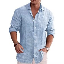 Camicia uomo lino usato  Italia