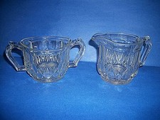 Lote 2 CONJUNTO DE VIDRO TRANSPARENTE GROSSO CORTE DIAMANTE COZINHA/MESA AÇÚCAR E CREME, usado comprar usado  Enviando para Brazil