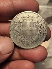 Lire argento 1870 usato  Roma