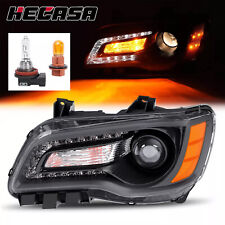 Conjunto de farol lateral esquerdo do motorista preto para Chrysler 300 2011-2023 halogênio, usado comprar usado  Enviando para Brazil
