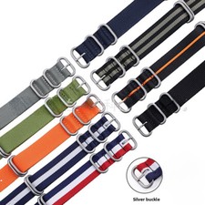 Pulseira de relógio de lona de náilon passagem única de alta qualidade peça única 20mm/22mm, usado comprar usado  Enviando para Brazil