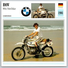 Cartão de motocicleta BMW 800cc Paris-Dakar 1981 Alemanha Edito Service Atlas comprar usado  Enviando para Brazil
