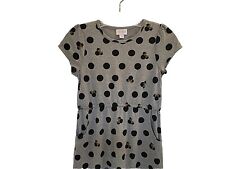 Vestido infantil LuLaRoe Mae tamanho 12 padrão Minnie Mouse 2 bolsos cinza preto, usado comprar usado  Enviando para Brazil