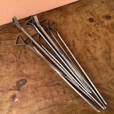 Espetos de aço inoxidável vintage para churrasco conjunto de 10, 8 polegadas de comprimento comprar usado  Enviando para Brazil