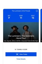 Lumineers automatic tour for sale  Owasso