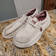 Tênis Reef Cushion Coast TX Casual Tan Juta Slip On Masculino Tamanho EUA 10, usado comprar usado  Enviando para Brazil