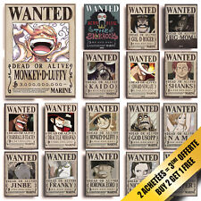 Pôster Mangá Procurado Uma Peça Luffy Zorro Sanji Trafalgar Nico Chopper Nami comprar usado  Enviando para Brazil