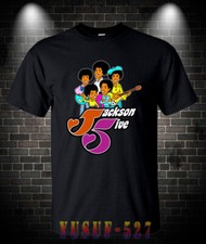 Camiseta engraçada americana logotipo música pop Jackson Five 5 bandas TAMANHO P-5XL comprar usado  Enviando para Brazil