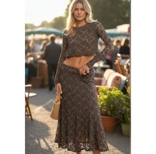 Novo sem etiquetas $168 Free People Laney conjunto de saia de renda manga comprida verde oliva XS comprar usado Novo sem etiquetas $168 Free People Laney conjunto de saia de renda manga comprida verde oliva XS comprar usado  Enviando para Brazil