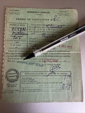 Permis circulation 1933 d'occasion  France