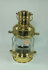 Lanterna a óleo vintage navio pendurado âncora bronze náutico polido 14" comprar usado  Enviando para Brazil