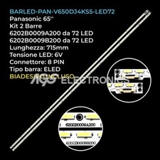 KIT 2 BARRE STRIP 72 LED TV PANASONIC V650DJ4-KS5 TX65EX700B na sprzedaż  Wysyłka do Poland