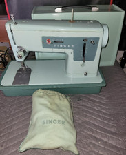 Máquina de costura vintage 1960 Singer modelo 337 azul turquesa FUNCIONA - com estojo comprar usado  Enviando para Brazil