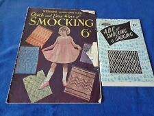 Vintage smocking booklets for sale  BRIDGWATER