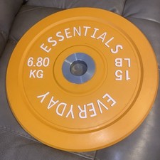 Placas de para-choque olímpicas 15 lb placa de peso de borracha durável única academia em casa. Um! comprar usado  Enviando para Brazil