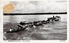Cartão postal antigo RPPC Reboque Fluvial-Rio Negro Manaus Brasil M24 comprar usado  Enviando para Brazil