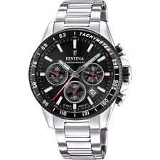 Reloj Festina hombre cronógrafo F20560/6 esfera negra brazalete acero comprar usado  Enviando para Brazil