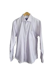 Camisa social Calvin Klein roxa manga comprida com botões slim fit sem ferro grande  comprar usado  Enviando para Brazil