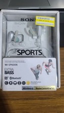 Fones de ouvido Sony sem fio cancelamento de ruído WI-SP600N branco cinza comprar usado  Enviando para Brazil