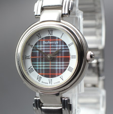 Quase perfeito Burberrys 11500L Nova Check mostrador 24mm prata quartzo relógio feminino Japão, usado comprar usado  Enviando para Brazil