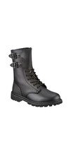 Bota de combate de couro ação francesa com 2 fivelas. Bota tática preta, usado comprar usado  Enviando para Brazil